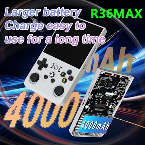R36MAX Retro Handheld Game Console with 4.0" IPS HD Screen, 64GB, 18000+ Games M11982