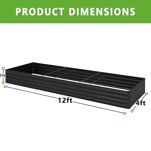 2PCS Galvanized Raised Garden Bed Kit, Metal Planter Box for Outdoor Planting Q36624