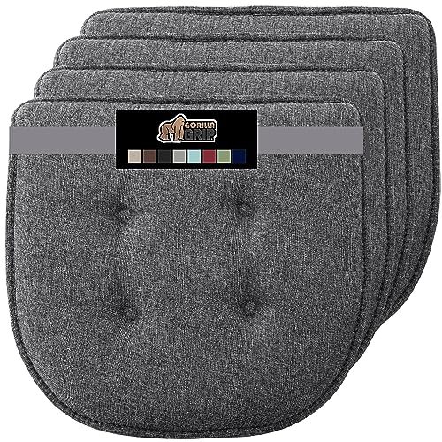 GORILLA GRIP Slip Resistant Chair Cushions, Memory Foam, Set of 2, Beige W525
