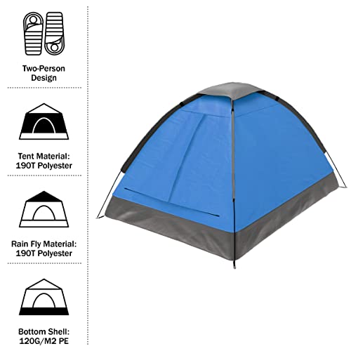 2-Person Dome Tent with Rain Fly and Carrying Bag D783158