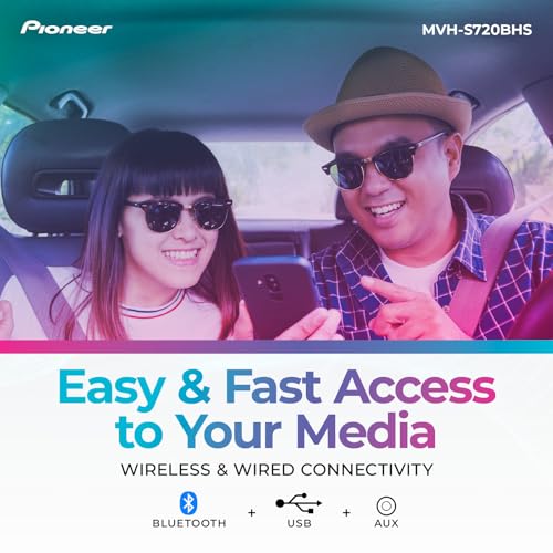 Pioneer MVH-S322BT Bluetooth Car Stereo with USB/AUX Inputs O800203