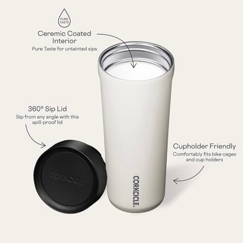 Corkcicle Commuter Cup Travel Mug Insulated Coffee Mug with Lid 17 oz Dragonfly J36810