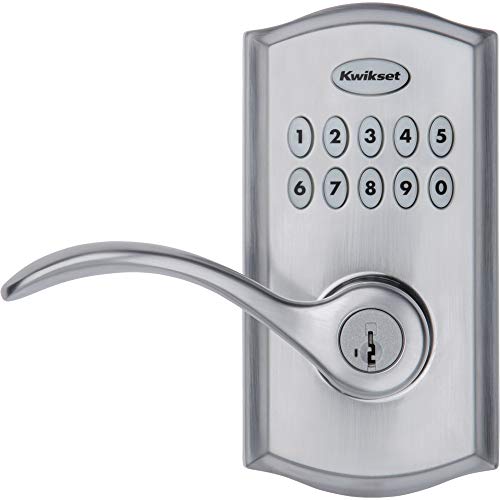 Kwikset SmartCode 955 Keyless Keypad Door Lock with Handle, Satin Nickel Q5981