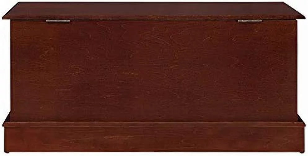 Cedar Lined Wood Storage Blanket Chest Trunk, Warm Brown F46759