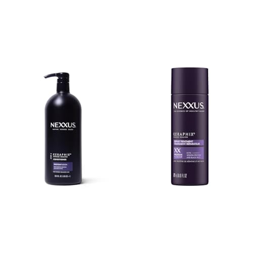 Nexxus Keraphix ProteinFusion Conditioner with Keratin Protein and Black Rice for Damaged Hair 33.8 oz