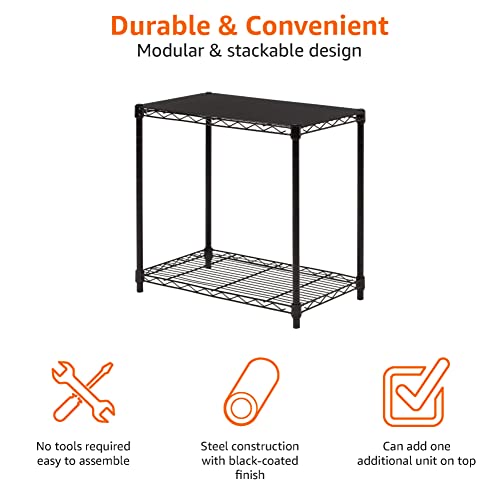Amazon Basics 3-Shelf Adjustable Steel Wire Rack Storage Shelving, Chrome D243