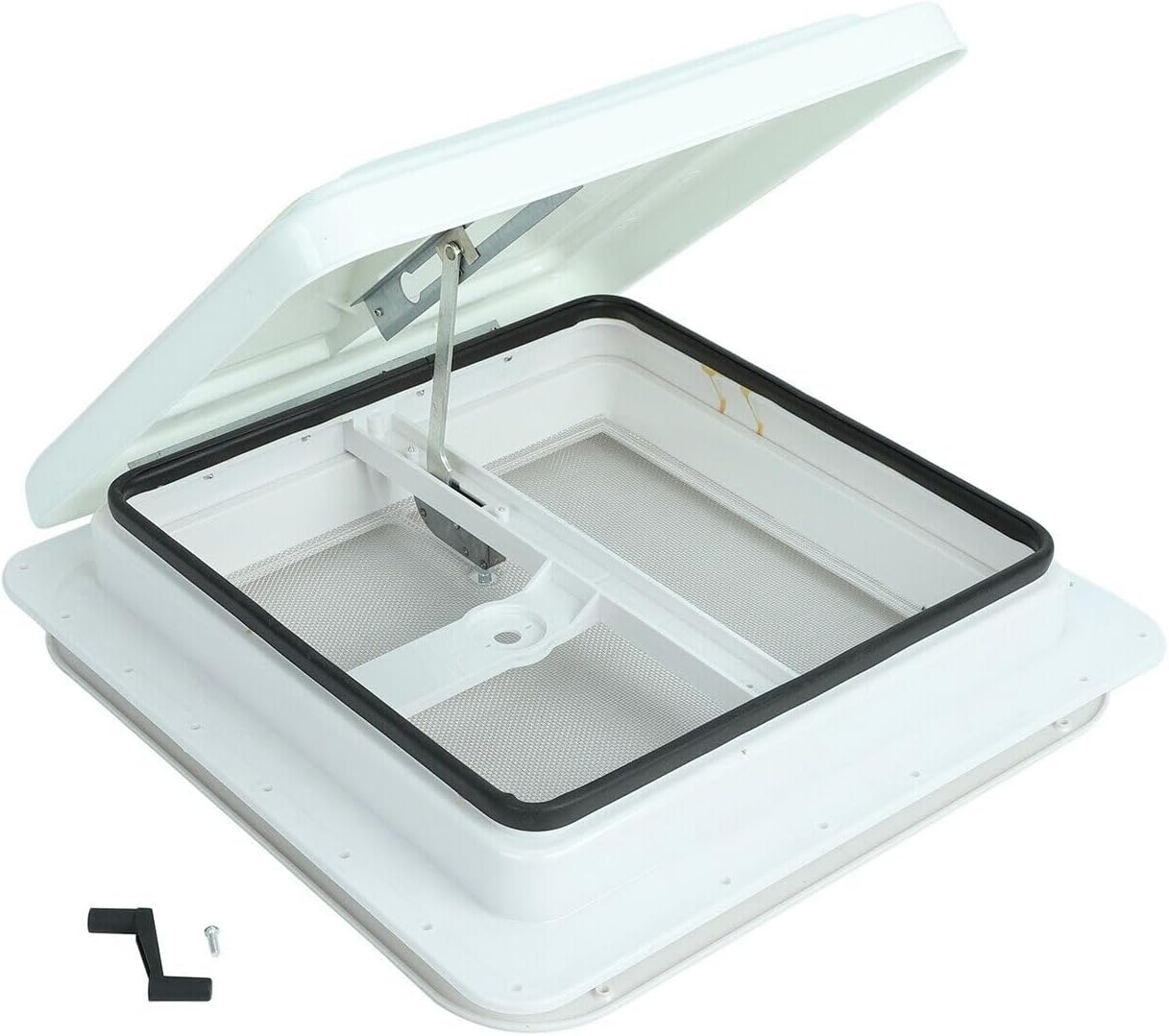 14" Universal RV, Trailer, Camper Roof Vent White Lid Roof Vent with White lid Inner for Garnish Ring