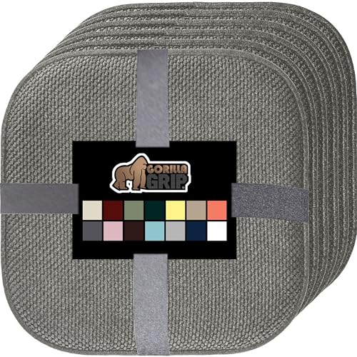GORILLA GRIP Slip Resistant Chair Cushions, Memory Foam, Set of 2, Beige W525