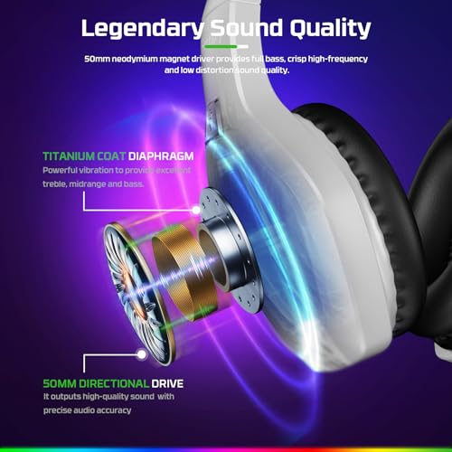 FC100 Wireless Gaming Headset with Microphone for PS5, PS4, PC, Mac, Switch P7184