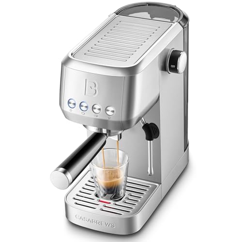 CASABREWS 3700 Essential Espresso Machine 20 Bar, Stainless Steel, Silver D8468