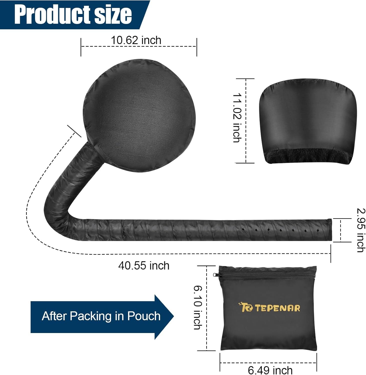 Extra Large Hair Dryer Bonnet Attachment with Soft Adjustable Hood O366300