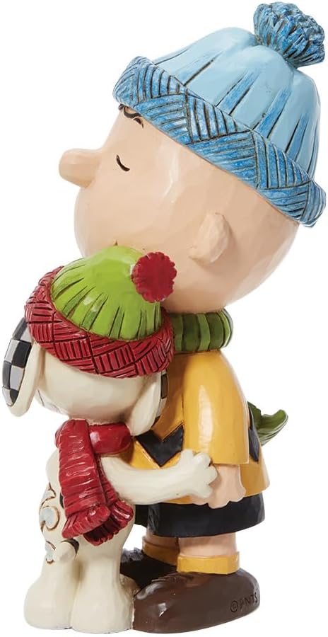 Enesco Jim Shore Peanuts Snoopy and Charlie Brown Hugging Figurine H537