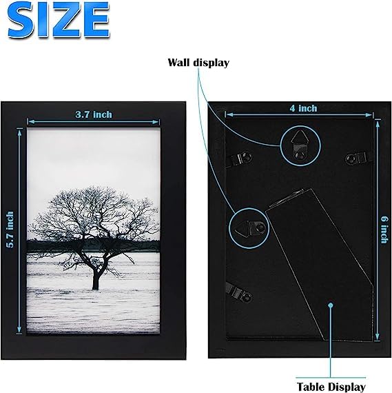 Egofine 8x10 Picture Frames Set of 6, Solid Wood with Plexiglass, White T6319