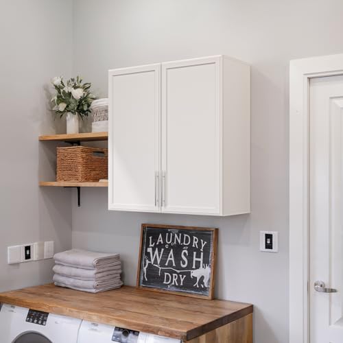 FIMELLO 30" White Wall Cabinet with Adjustable Shelf W977