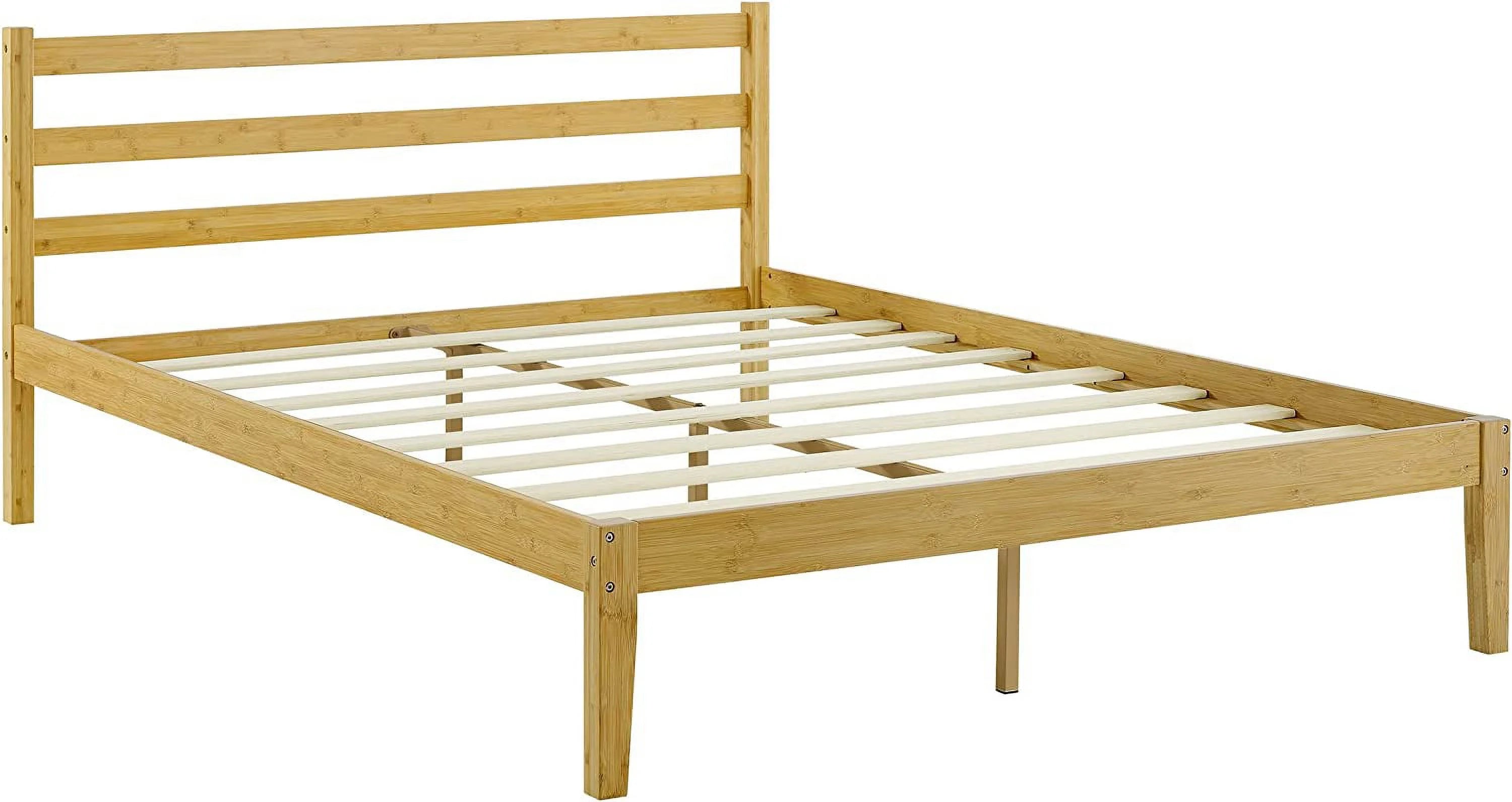 Classic Bamboo Queen Platform Bed Frame with Headboard G418582