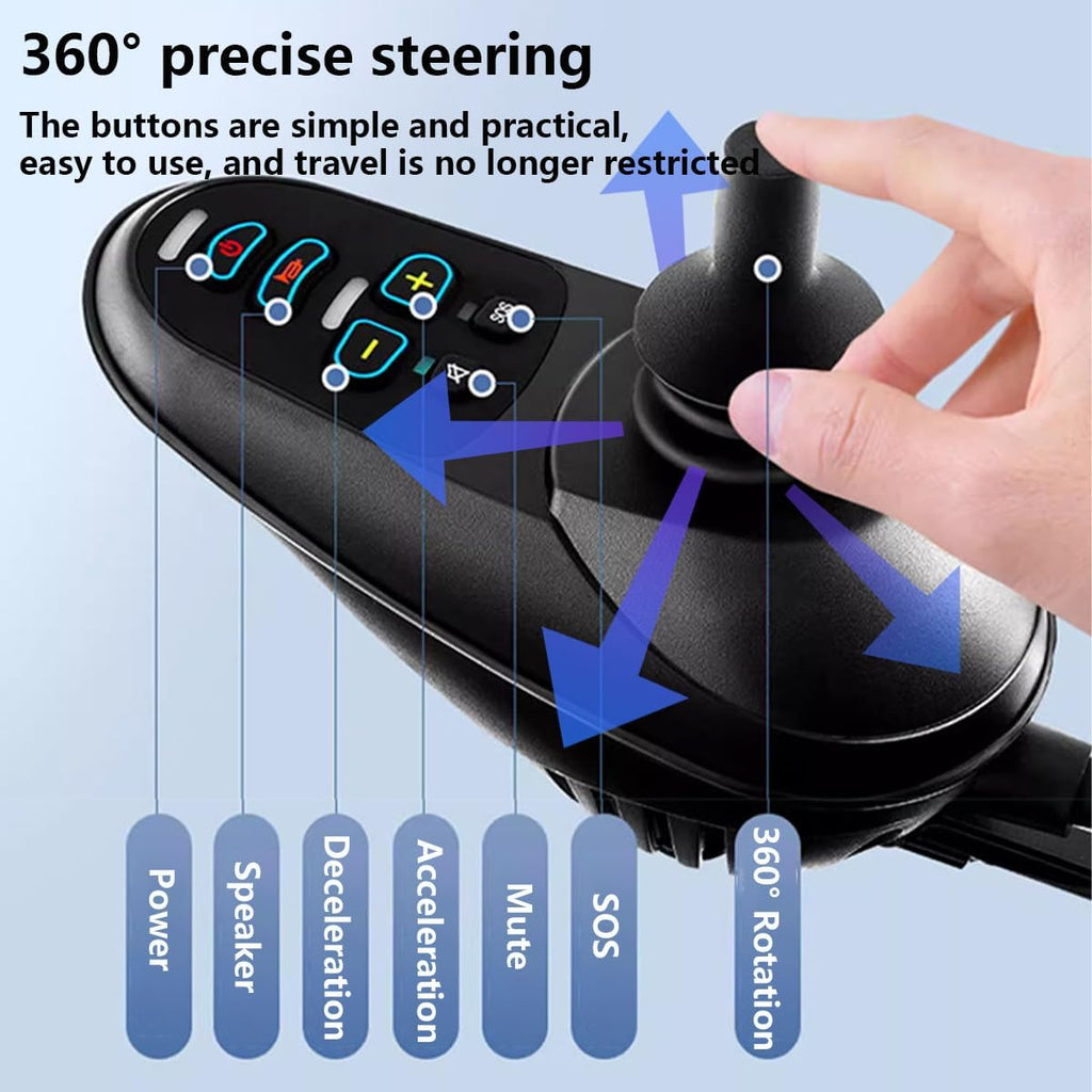 Foldable Electric Wheelchair for Adults with Detachable Battery K889