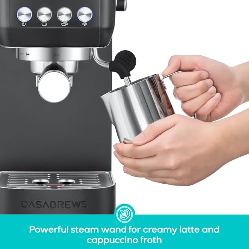CASABREWS 3700 Essential Espresso Machine 20 Bar, Stainless Steel, Silver D8468