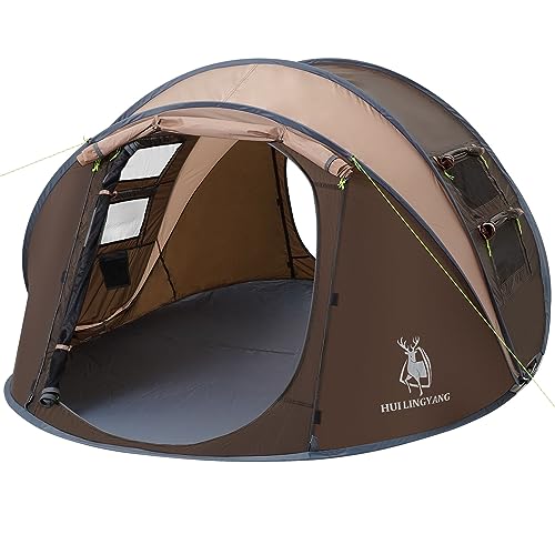 4 Person Pop Up Tent Waterproof Automatic Setup for Camping E652949