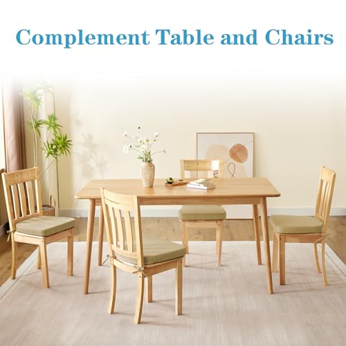 Chair Cushions for Dining Chairs Set of 4, Non Slip with Ties, Black H39445