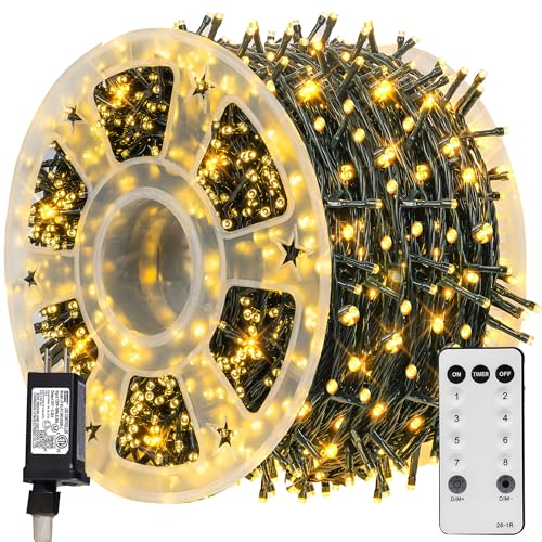 TW SHINE Halloween Lights 328FT Outdoor String Lights with Remote, Purple & Orange F53527
