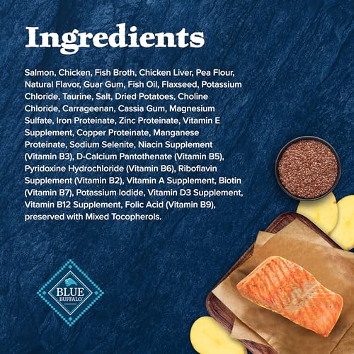 Blue Buffalo Wilderness Natural High-Protein Grain-Free Wet Cat Food Salmon Paté, 3-oz. Cans, 24 Count S6271