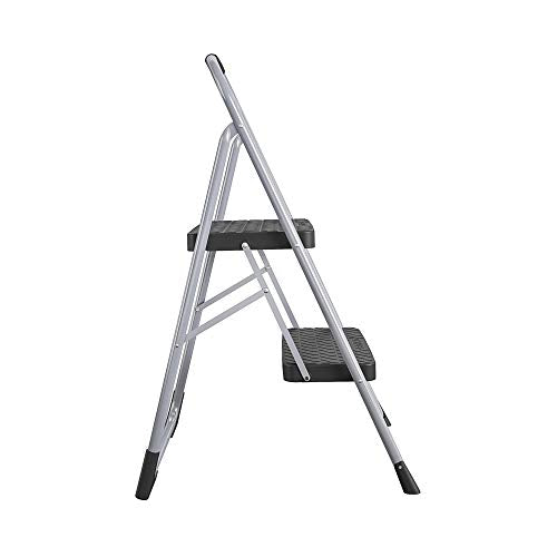 COSCO 2-Step Steel Step Stool, Gray Q61005