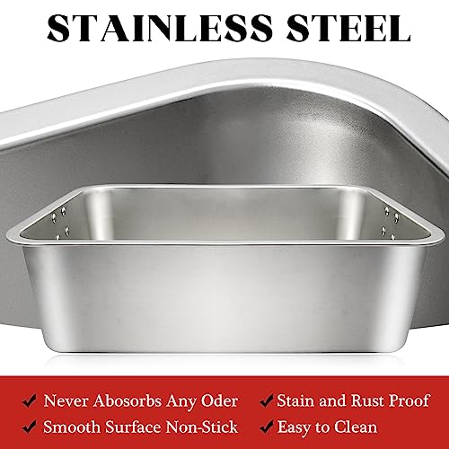 ULIGOTA Stainless Steel Cat Litter Box for Kitty and Rabbits, Easy to Clean J483832