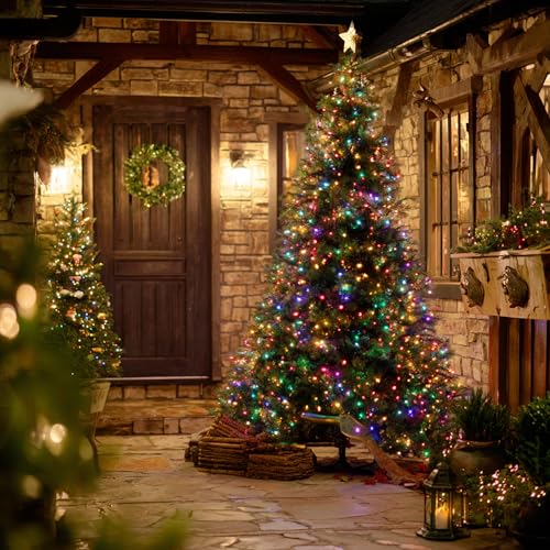 TW SHINE Halloween Lights 328FT Outdoor String Lights with Remote, Purple & Orange F53527