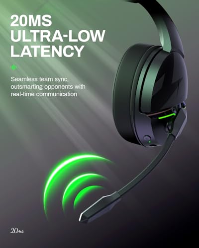 acer Wireless Gaming Headset for PS5, PC, Switch, Bluetooth 5.3, Noise Canceling Mic, Black X39806