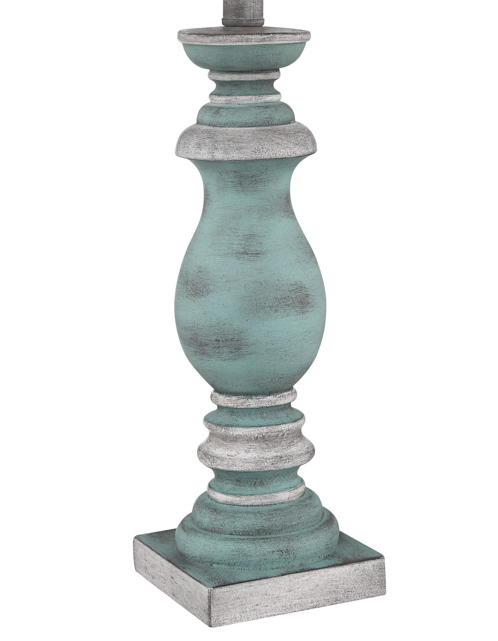 Regency Hill Patsy Country Cottage Table Lamps Set of 2, Blue Gray Washed Black, Faux Silk Drum Shade Z7718