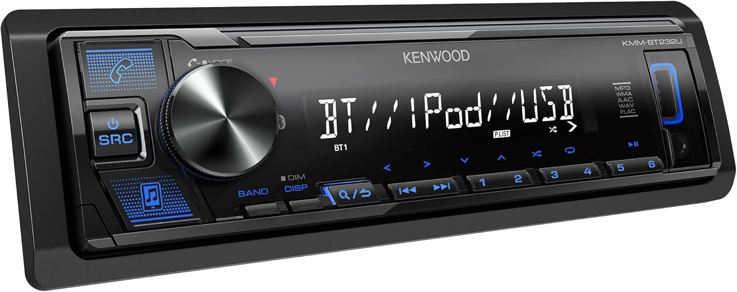 KENWOOD KMM-BT232U Bluetooth Car Stereo with USB Port W376
