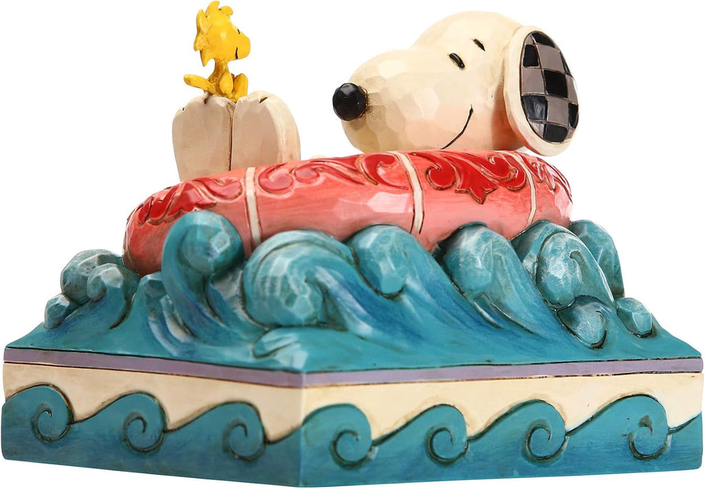 Enesco Peanuts Jim Shore Snoopy and Woodstock Floatie Figurine, 4 Inch V586976