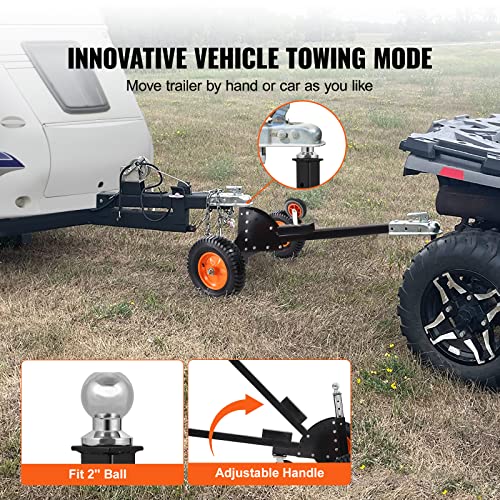 VEVOR Adjustable Trailer Dolly with 1-7/8" Hitch Ball and 10" Solid Tires C976