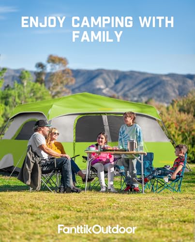 Fanttik Outdoor Camping Tent 4/6/8/10 Person Instant Cabin with Rainfly & Carry Bag G367