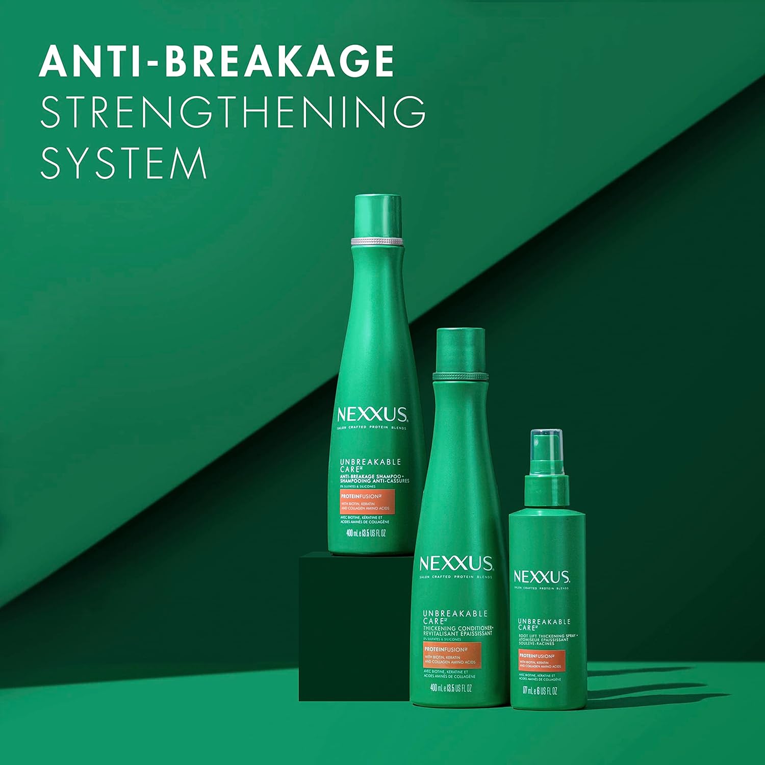 Nexxus Unbreakable Care Anti-Breakage Shampoo with Keratin, 13.5 oz K12781