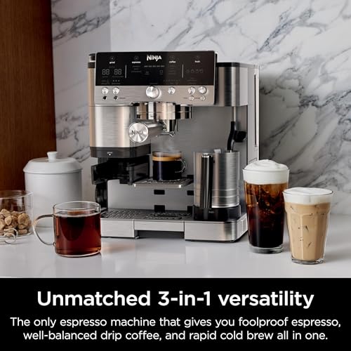 Ninja Luxe Café Premier Series Espresso Machine and Drip Coffee Maker, Stainless Steel P86793