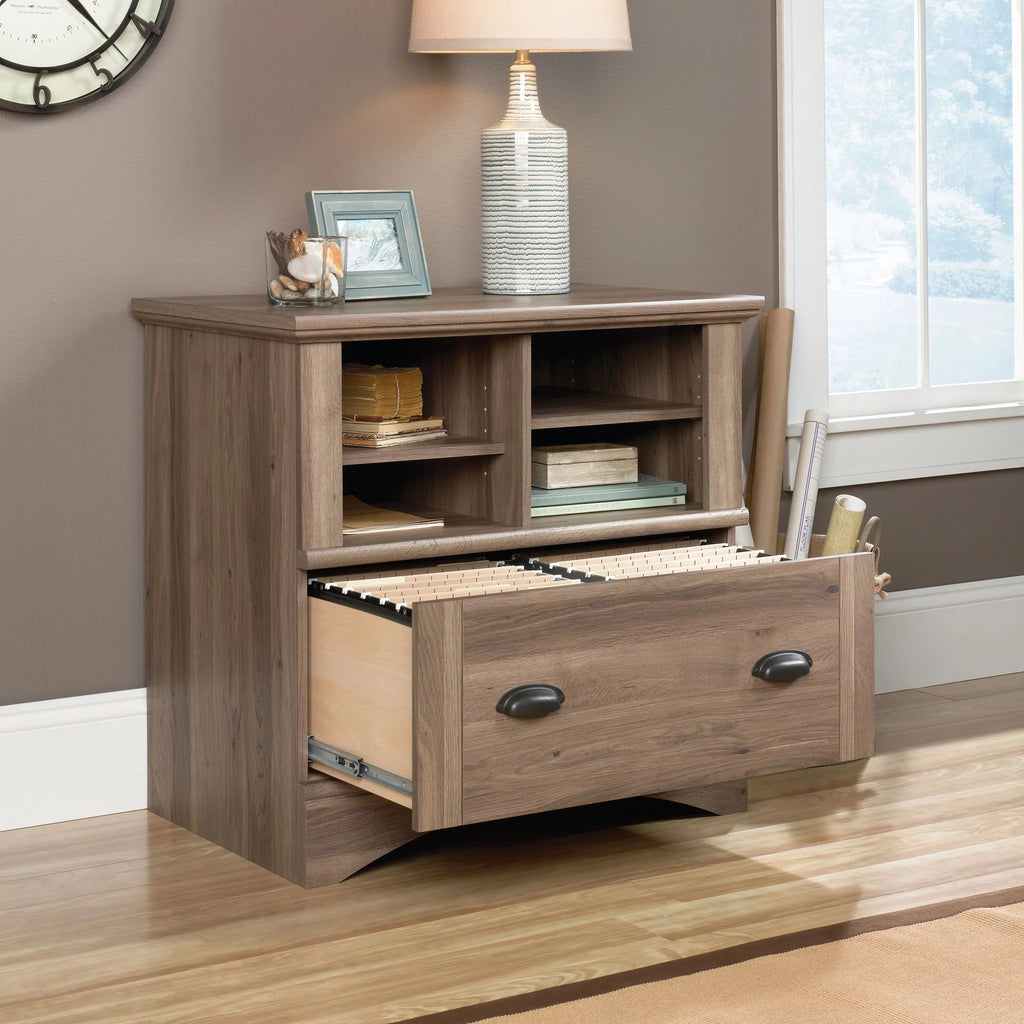 Sauder Harbor View Lateral File, Salt Oak Finish P344003