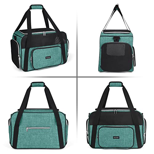 BAGLHER Pet Travel Carrier, Airline Approved Soft Sided Cat Dog Carrier, Green L586388