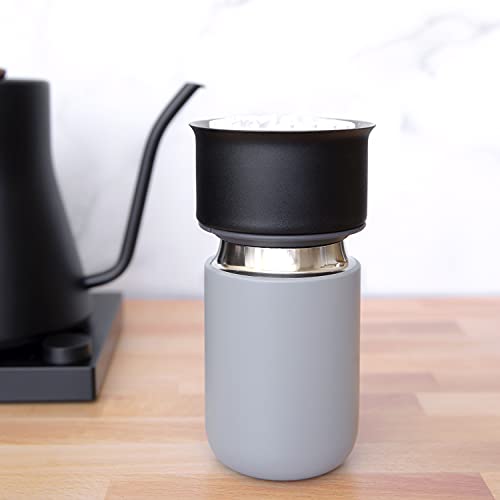 Fellow Carter Move Travel Mug 8 oz, Vacuum-Insulated Stainless Steel, Matte Grey W420