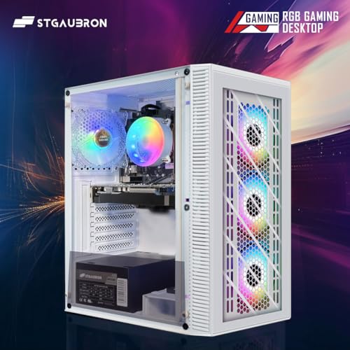 STGAubron Gaming PC Desktop, Intel Core i7, Radeon RX 580 8G, 16G RAM, 512G SSD G93438