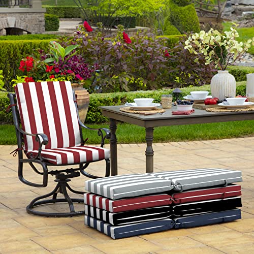 Arden Outdoor Dining Chair Cushion, 20 x 20, Rain-Proof, Peacock Blue Green Texture J4105