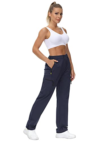 VVK Women's Hiking Cargo Pants Lightweight Quick Dry Zipper Pockets H130