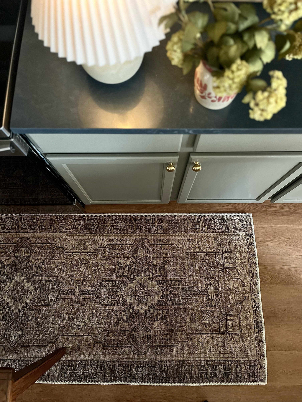 Hauteloom Buliran Traditional Machine Washable Area Rug Brown Green 7'10" x 10'2" Q78028