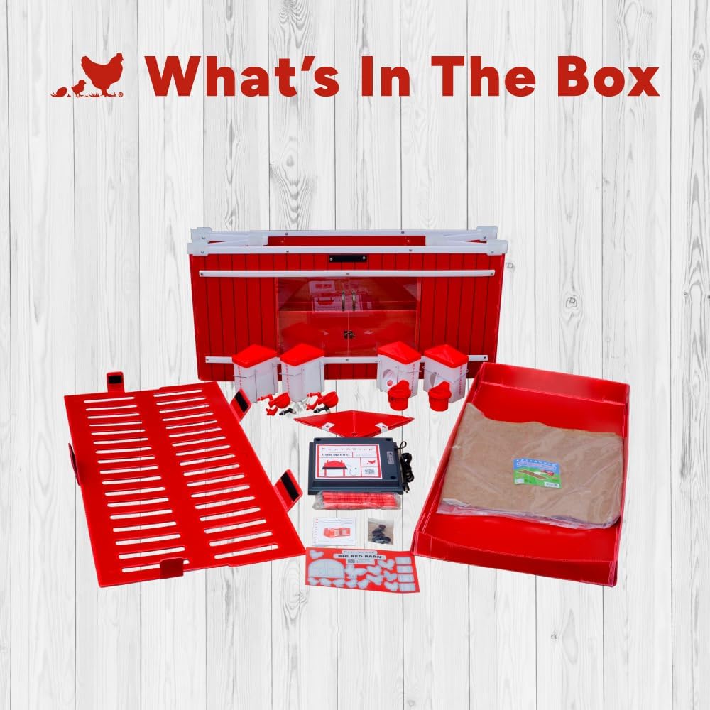 RentACoop Big Red Barn Chick Brooder Set with Heating Plate C34419