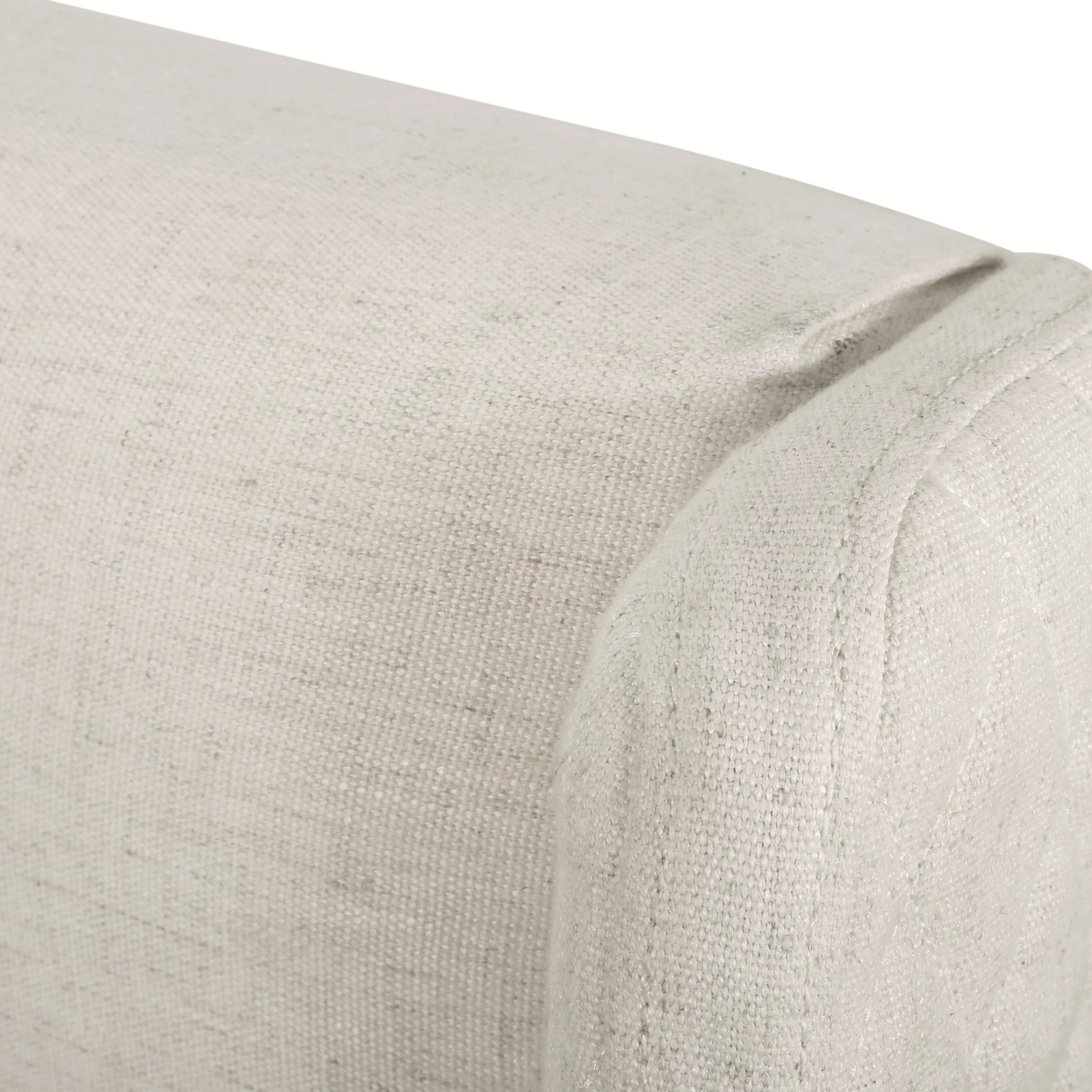 Noble House Ashley Wingback Tufted Beige Fabric Headboard T91776