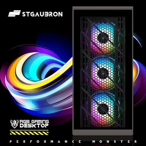 STGAubron Gaming PC Desktop, Intel Core i7, Radeon RX 580 8G, 16G RAM, 512G SSD G93438