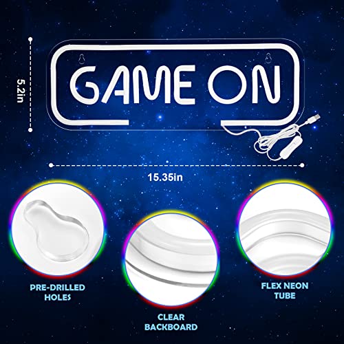 Kavaas Gaming Neon Sign Mushroom Wall Decor for Game Room, Red K6405