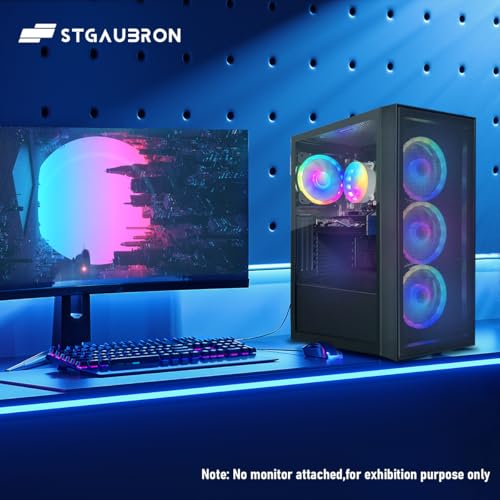 STGAubron Gaming PC Desktop, Intel Core i7, Radeon RX 580 8G, 16G RAM, 512G SSD G93438