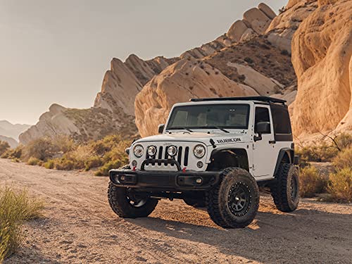 RockTrix RT114 18x9 5x5 Black Wheel for Jeep Wrangler JK JL Gladiator JT E5580