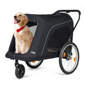 R8 Extra Large Foldable Pet Stroller, Dog Stroller & Pet Trailer for Large Dogs Under 100 lbs, Unmovable, Disabled & Pregnant Dogs - Conveniently Carriable by Bike and Car, Black